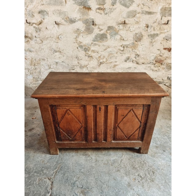 French Louis XIII Chest in Oak and Cherrywood with Iron Hinges, 17th Century For Sale - Image 9 of 18