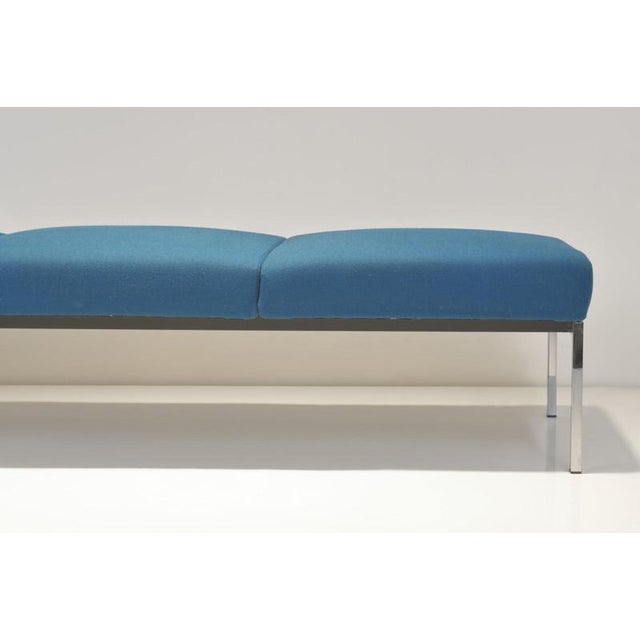 Square Chrome-Plated Steel Tube Factory Bench by Walter Knoll, Germany, 1969 For Sale - Image 5 of 12