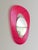 Handcrafted Soul Me Mirror in Fluor Red and Silver by Pon Design For Sale - Image 4 of 13