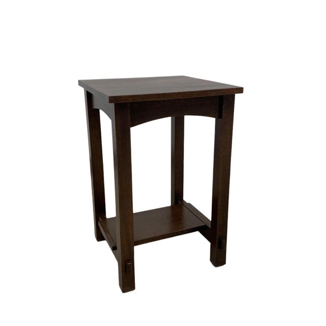 Mission Mortise and Tenon End Table Walnut Stain For Sale - Image 4 of 4