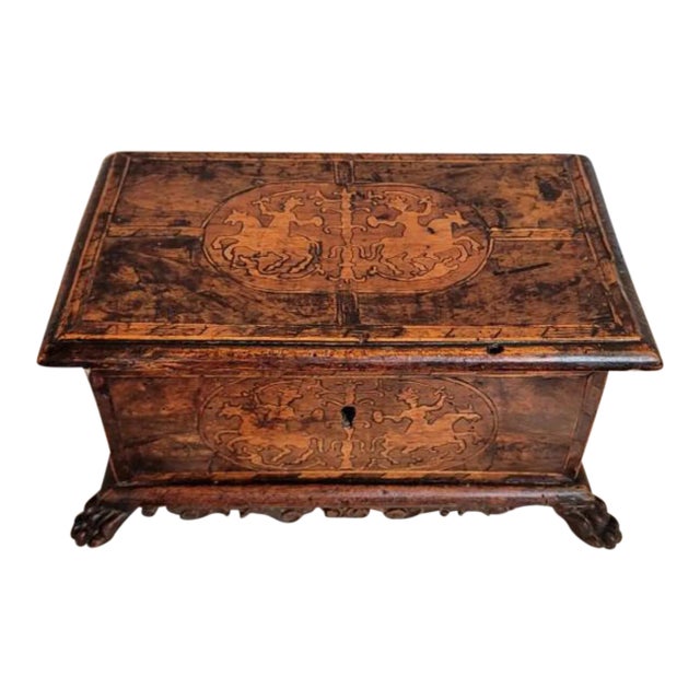 17th/18th Century Venetian Marquetry Table Box For Sale