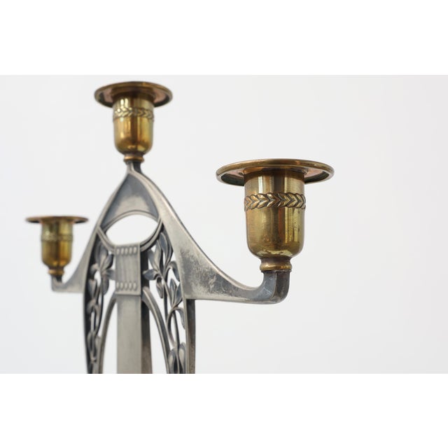 Silver Antique Art Nouveau Candleholder from WMF, 1890s For Sale - Image 8 of 11