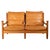 Mid-Century Modern Brutalist 2-Seater Sofa in Oak and Leather by Guillerme et Chambron, 1950s For Sale - Image 10 of 10