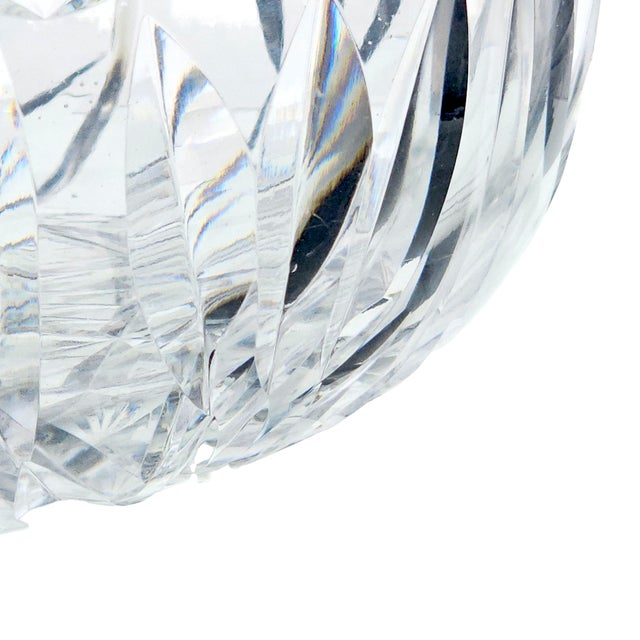 Late 20th Century Signed Waterford Cut Crystal Oblong Bowl – 10” Irish Glass – Three Leaves & X Motif – From 9”–13” Bowl Collection For Sale - Image 5 of 7