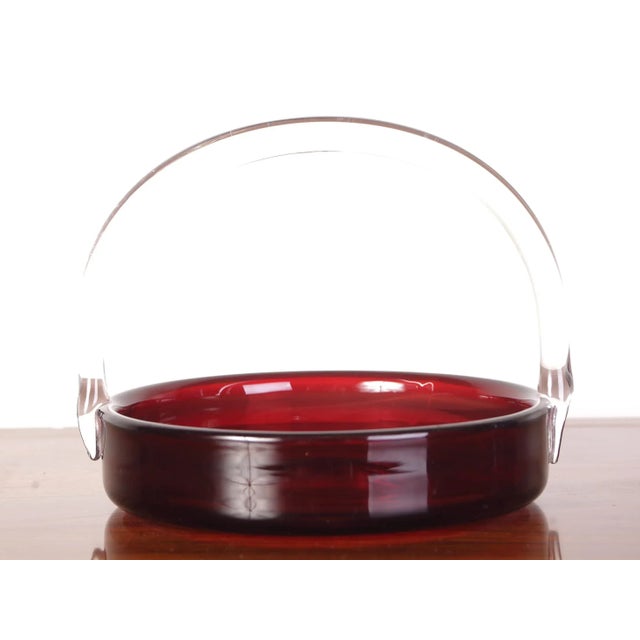 Czechoslovakian Ruby Glass Bowl, 1930s For Sale - Image 10 of 10