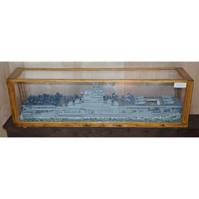 Vintage WWII American Wood Light Aircraft Carrier Made by Sailors For Sale - Image 13 of 18