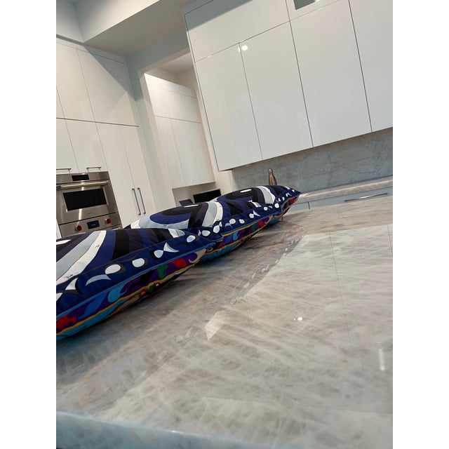 3 brand new Pucci Orchidee And Iride print pillows. Multicolour silk satin finish square shape orchidee print/Iride print...