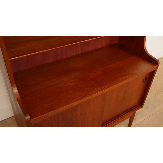 Vintage Highboard Shelf in Teak attributed to Johannes Sorth, 1965 For Sale - Image 10 of 13