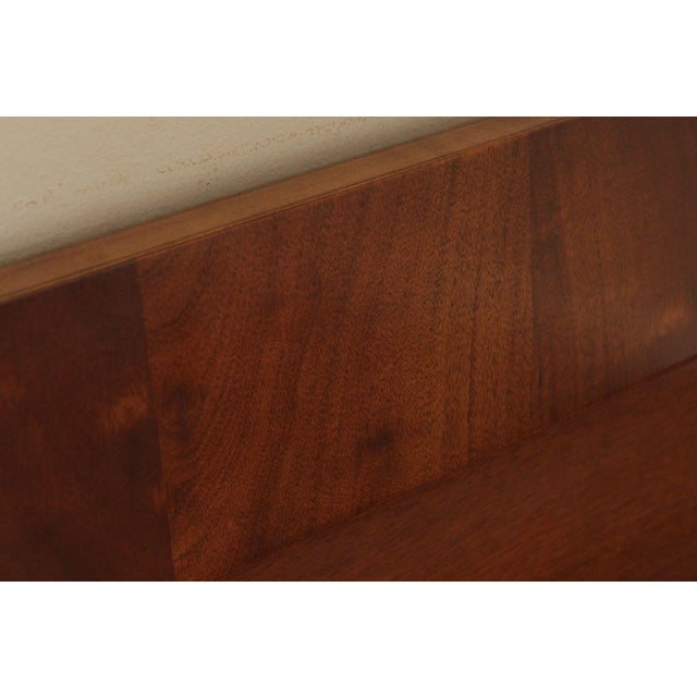 Century Furniture Traditional Yew Wood Queen Headboard For Sale - Image 9 of 12