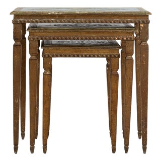 Set of 3 Italian Florentine Nesting Tables, Circa 1960 For Sale