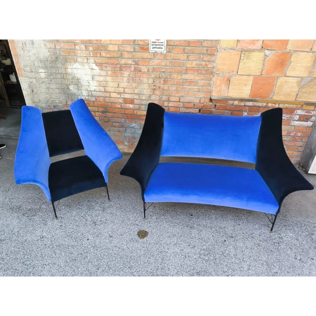 Black Vintage Lounge Chair and Sofa, 1970s, Set of 2 For Sale - Image 8 of 16
