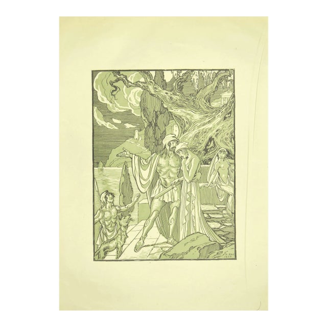 Ferdinand Bac, The Couple, Lithograph, 1922 For Sale