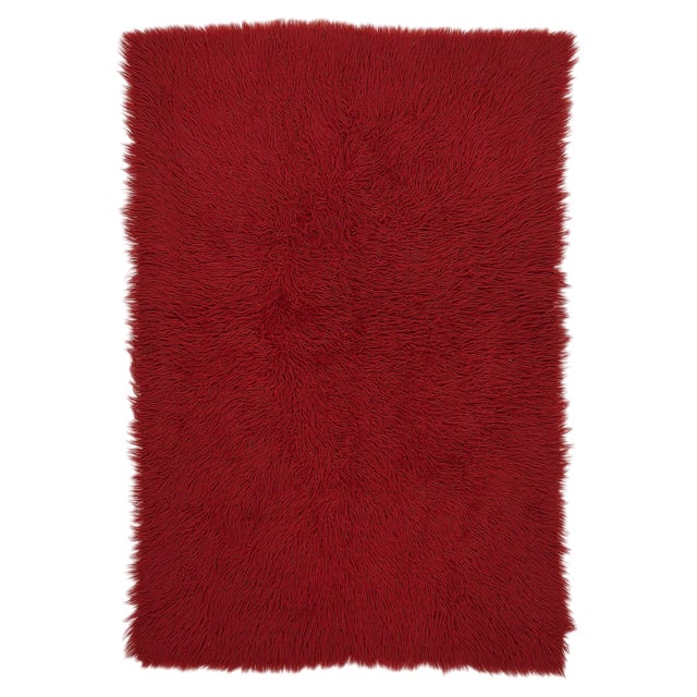 Vintage Tulu Rug in Cotton & Wool For Sale