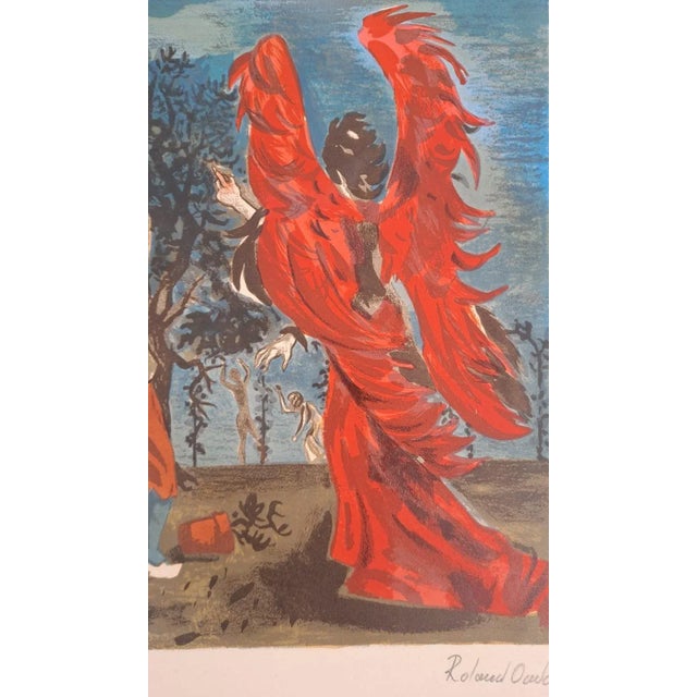 Roland Oudot, Sodom and Gomorrah, 1945, Original Lithograph For Sale - Image 5 of 8