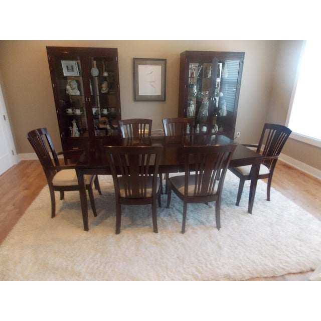 Stickley Boat Shape Dining Table And Bayonne Chairs Chairish