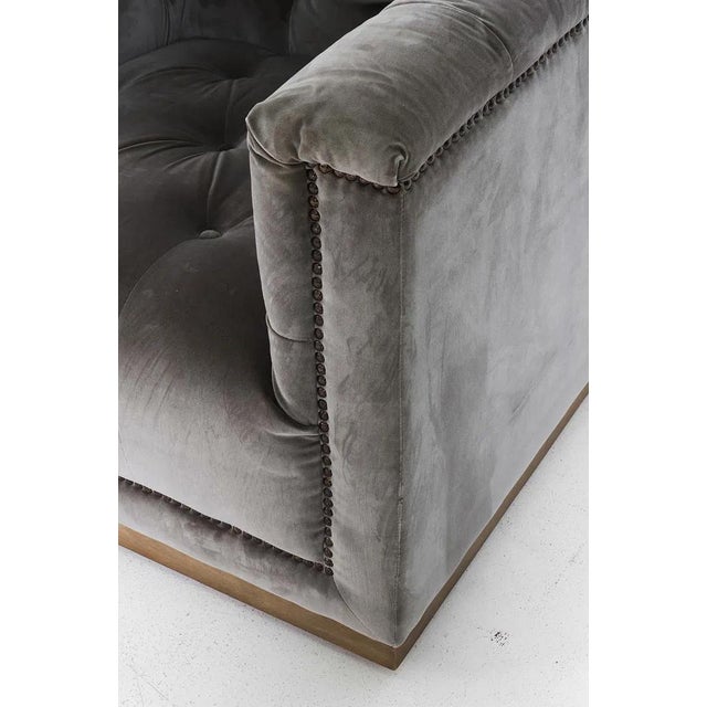 Pair Four Hands Tufted Velvet Maxx Lounge Chairs For Sale - Image 10 of 18
