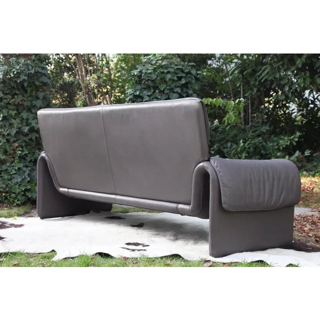 DS 2011 Loveseat in Grey Leather from de Sede For Sale - Image 5 of 13