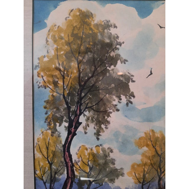 **JOHNSON LEE SIGNED WATERCOLOR PAINTING** This is a genuine artwork by the renowned master finger painter, Johnson Lee....