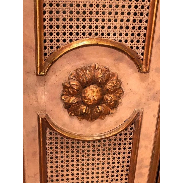 1950s French Five-Paneled Gilt Folding Screen For Sale In New York - Image 6 of 13