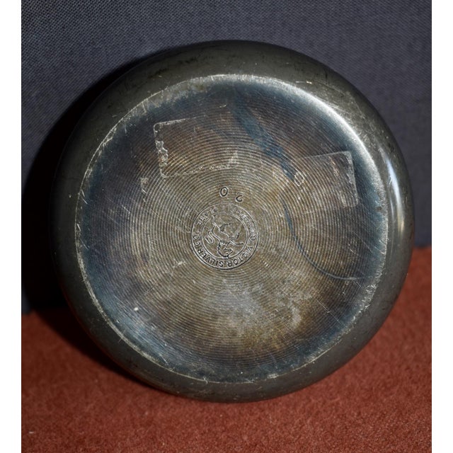 1920s Victor Silver Co Box Antique Silver Plate Collar Button Engraved Brewmasters For Sale - Image 5 of 16