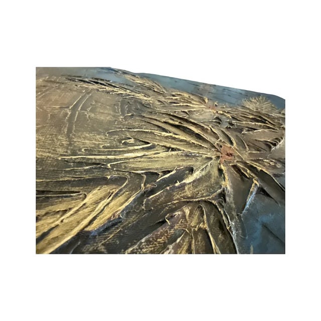 1960s Vintage Mid Century Modern Heavy Impasto Floral - Home Galleries Inc. For Sale - Image 5 of 13