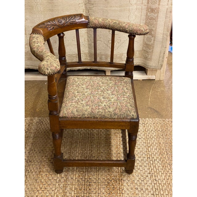 1860s Antique English Corner Chair For Sale - Image 12 of 13