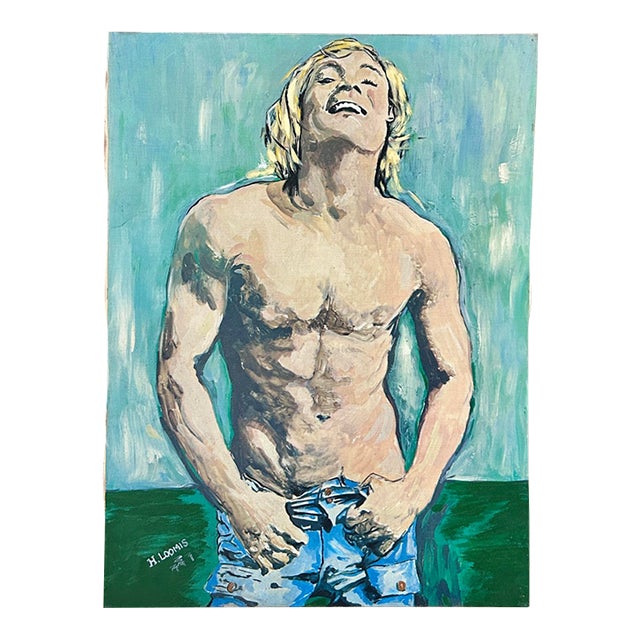 1974 Lambert Studios “Jock” No. 803 – Hand-Painted Print For Sale