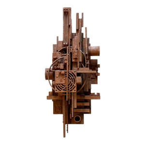 Wall Sculpture Heller "Profit and Loss" Assemblage Construction 22 In.