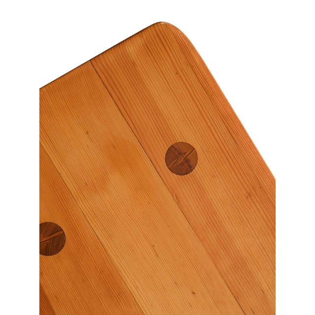 Brown Visingsö Bench in Malmsten Pine by Carl Malmsten, 1960s For Sale - Image 8 of 10