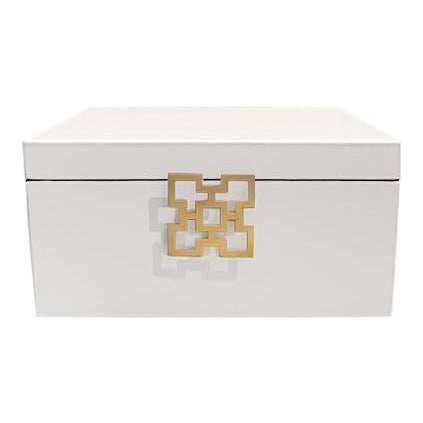 White Wooden Jewelry Box Chairish