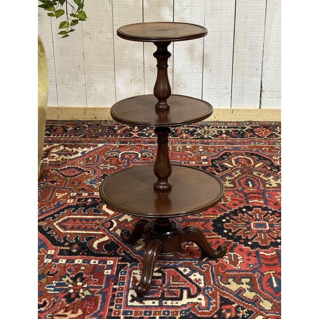 19th Century Three-Tiered Mahogany Side Table For Sale - Image 11 of 11