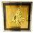 Modern Embossed Gold Shell Artwork with Metallic Finish & Layered Framing, 1960s For Sale