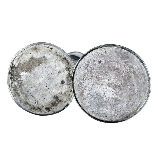 English Antique English Edwardian Sterling Silver Candlesticks- a Pair For Sale - Image 3 of 5