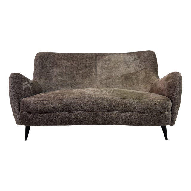 Italian Curved Sofa, 1950s For Sale