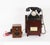 Vintage Black Bakelite Rotary Wall Cradle Telephone and Dictograph, 1940s, Set of 2 For Sale - Image 16 of 17