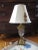 Vintage 1970s Brass & Crystal With Acanthus Leaves Design Table Lamp For Sale - Image 10 of 10