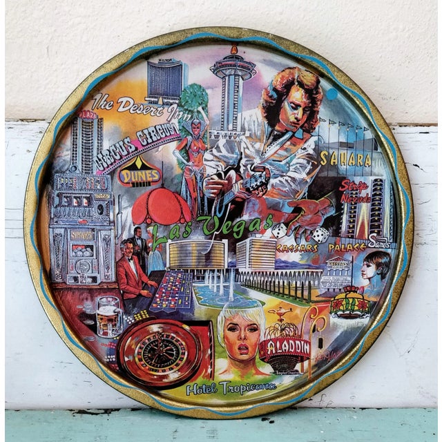 Vintage Iconic Las Vegas Graphics Tray For Sale - Image 12 of 12