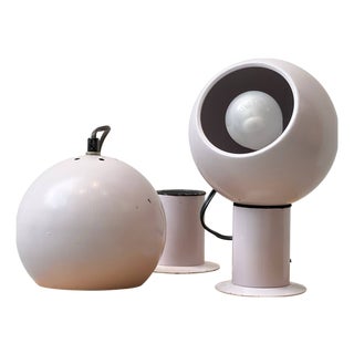 Vintage Eyeball Table Lamps, Italy, 1970s, Set of 2 For Sale