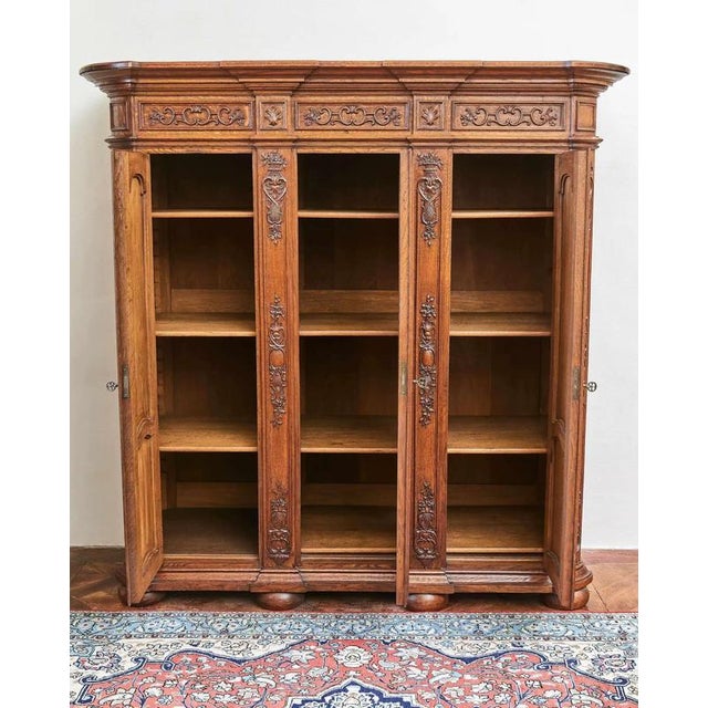 Liège Carved Oak Cabinet For Sale - Image 13 of 14