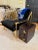 1940s Maximillian Square Leather Faux Crocodile Suitcase as End Table For Sale - Image 11 of 12