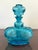 Vintage Blue Crown Glass Bottle For Sale In West Palm - Image 6 of 8