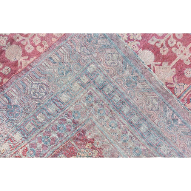 Authentic 19th Century Antique Samarkand Khotan Rug Size: 6'6" × 11'6" (198 × 350 cm) This resplendent antique Samarkand...