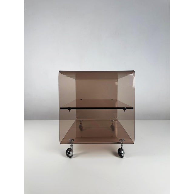 Brown Center Table attributed to Michel Dumas for Roche Bobois, France, 1970s For Sale - Image 8 of 11