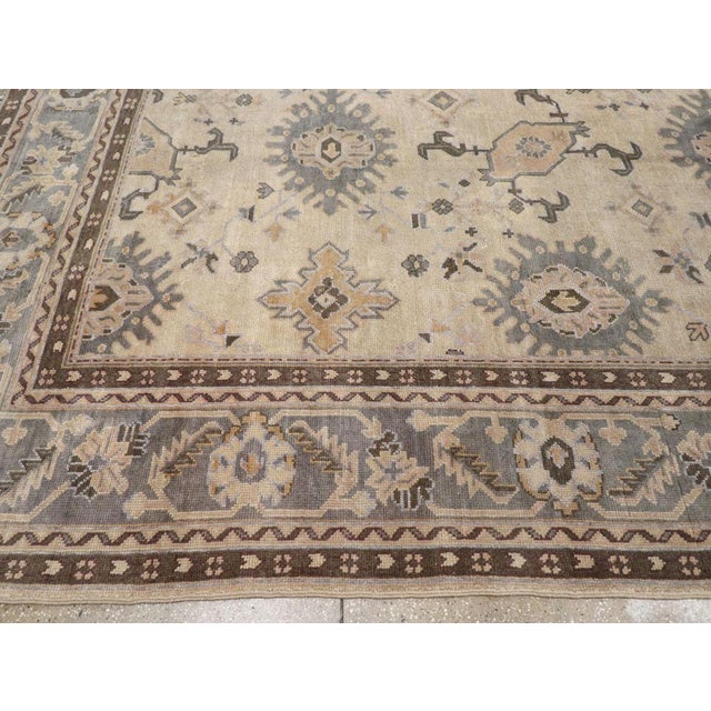 Early 20th Century Galerie Shabab Collection Early 20th Century Turkish Oushak Large Carpet For Sale - Image 5 of 8