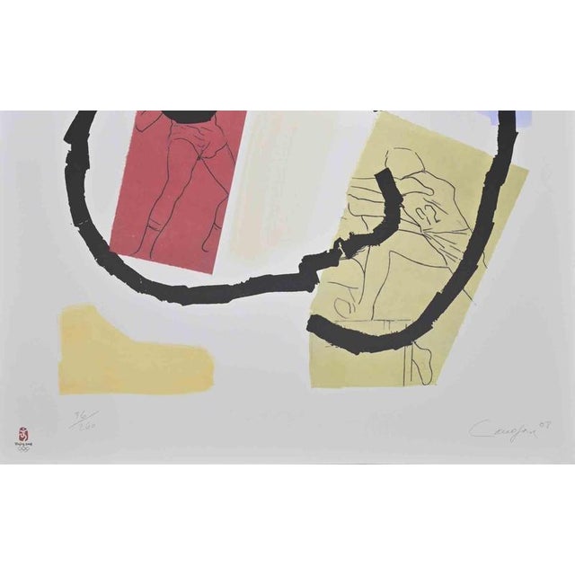 Los Juegos, Olympic Games Beijing 2008 is a mixed-colored lithograph realized by Rafael Canogar. Edition of 260. Hand...