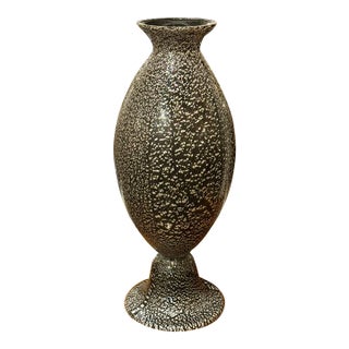 Black Murano Glass Vase For Sale