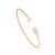 Modern Pear Cut Diamond Open Cuff Bangle Bracelet for Her in 14k Yellow Gold For Sale - Image 4 of 16