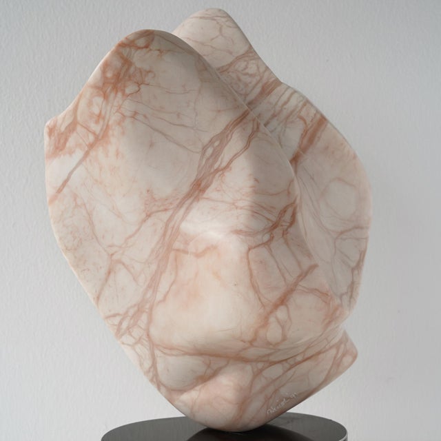 Late 20th Century Abstract Pink Alabaster Sculpture For Sale - Image 9 of 17