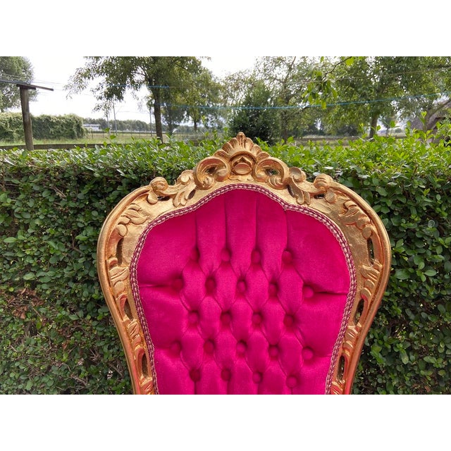 Late 20th Century French Louis XVI Dining Chairs — Set of 2 This elegant set of two French Louis XVI–style dining chairs...