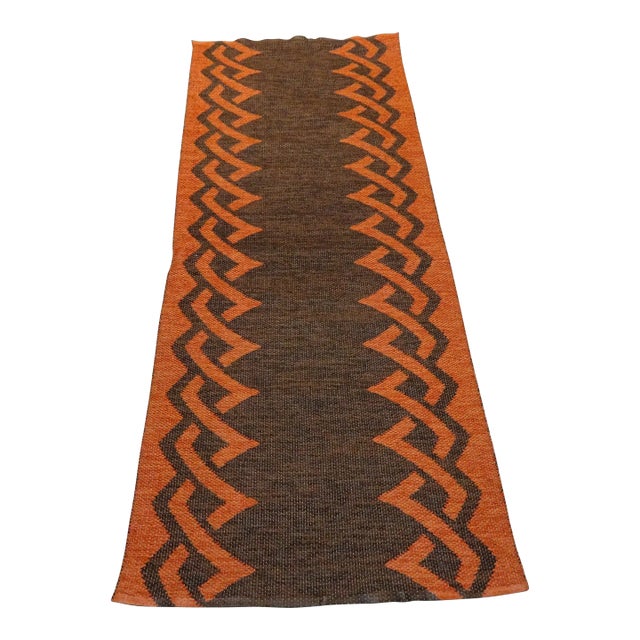 Rag Rug Swedish Mid Century Vinyl For Sale